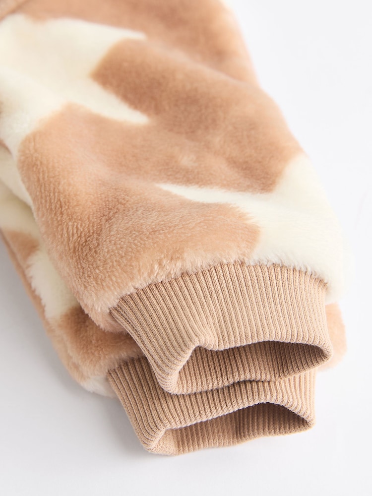 Neutral Fleece Baby Footless Sleepsuit - Image 5 of 5