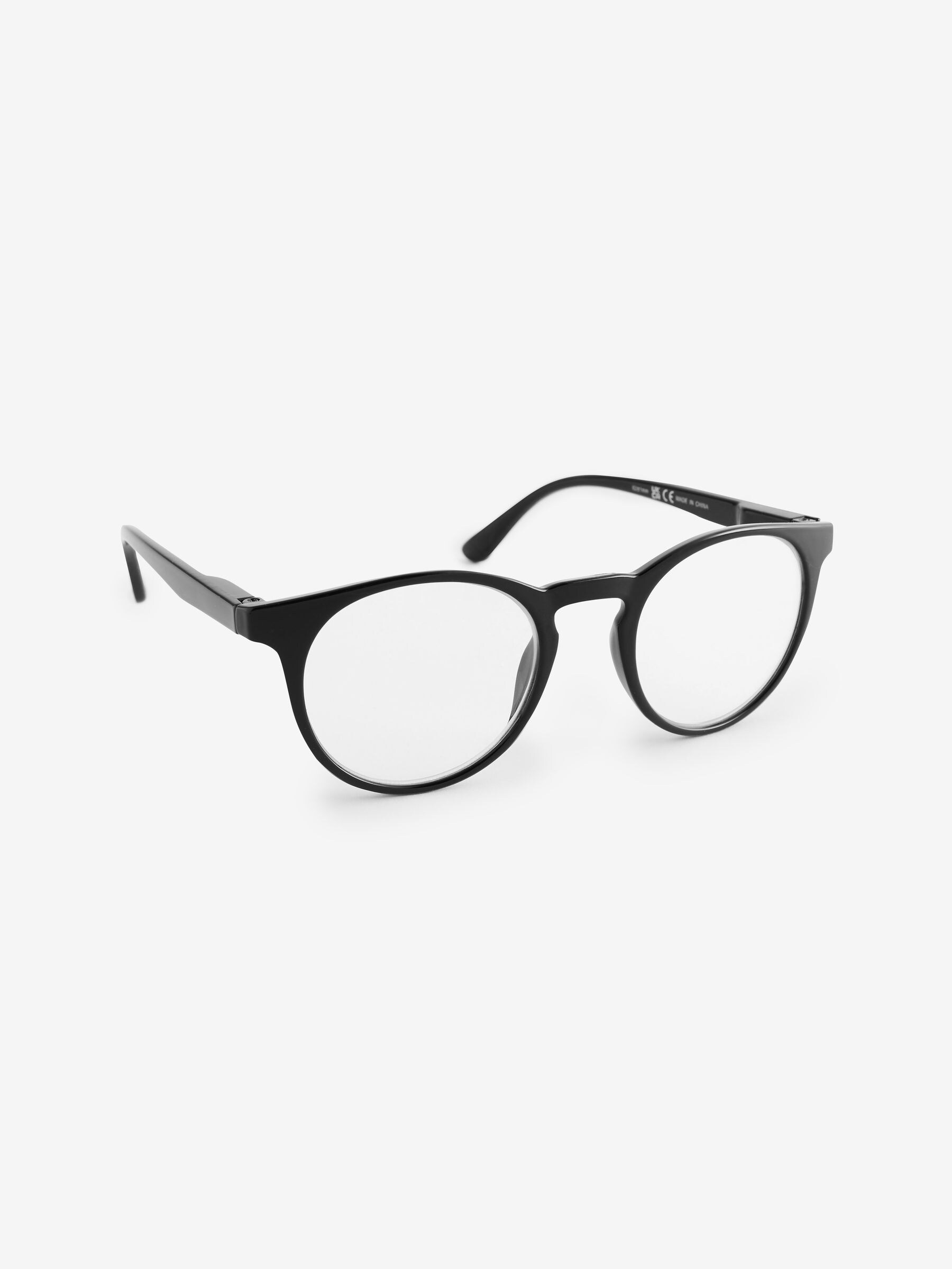 Thick black round glasses hot sale