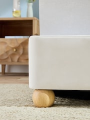 Soft Velvet Natural Oyster Farringdon Upholstered Ottoman Storage Bed Frame - Image 5 of 9