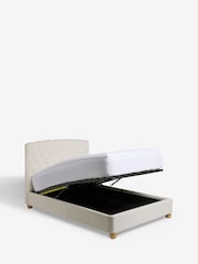 Soft Velvet Natural Oyster Farringdon Upholstered Ottoman Storage Bed Frame - Image 8 of 9