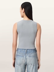AllSaints Blue Cruz Zip Waistcoat - Image 5 of 7