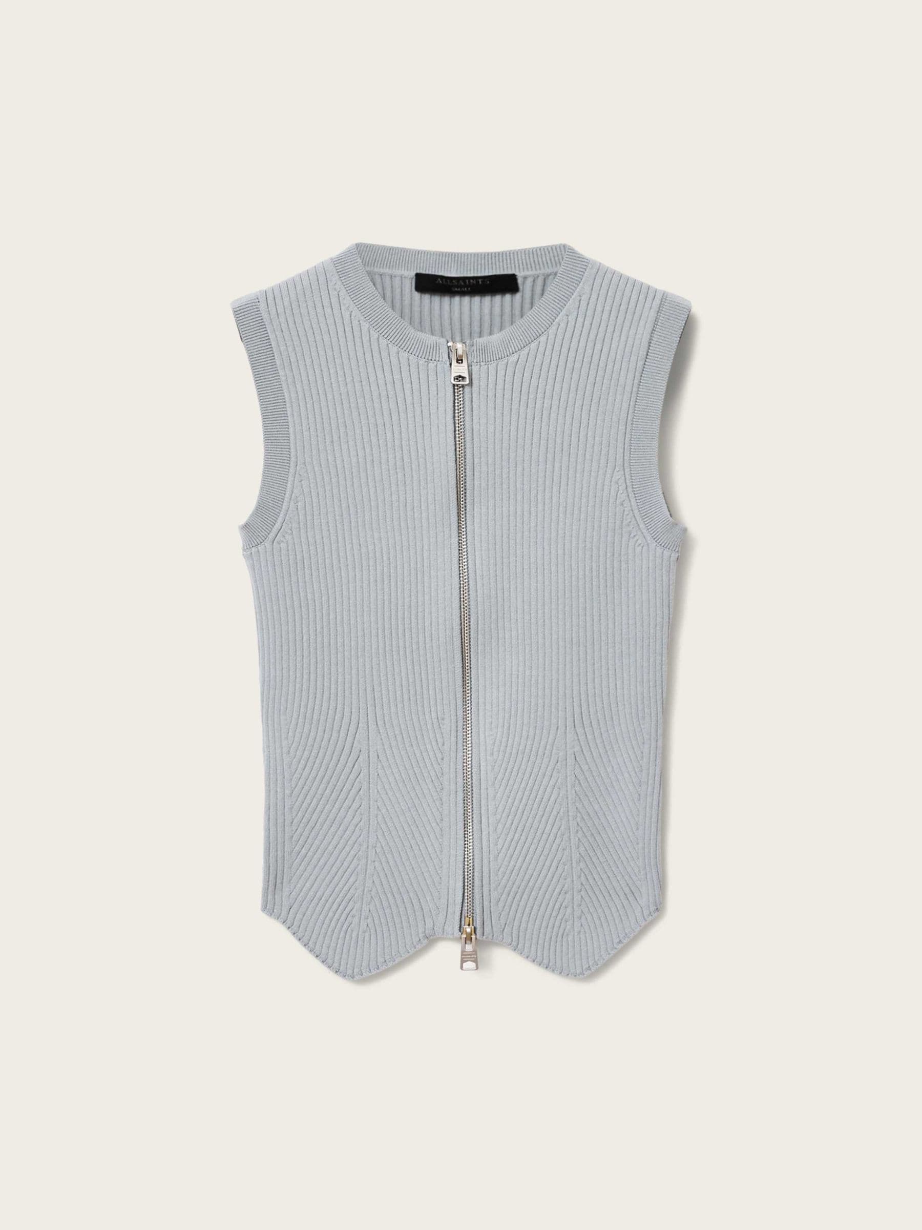 Buy AllSaints Blue Cruz Zip Waistcoat from Next USA