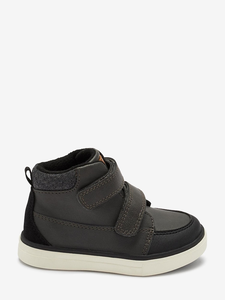 Black Standard Fit (F) Warm Lined Touch Fastening Boots - Image 1 of 4