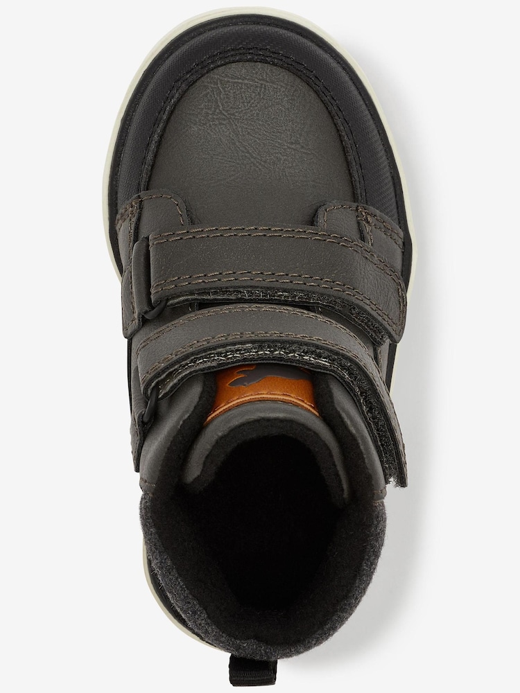 Black Standard Fit (F) Warm Lined Touch Fastening Boots - Image 3 of 4