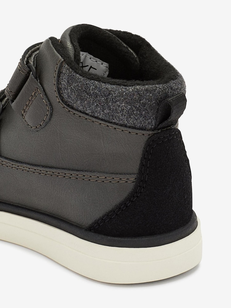 Black Standard Fit (F) Warm Lined Touch Fastening Boots - Image 4 of 4