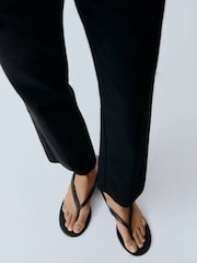 Mango Black Small Wedge Sandal - Image 1 of 5