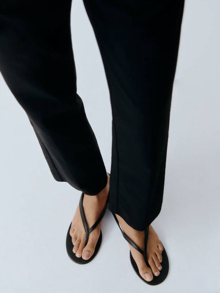 Mango Black Small Wedge Sandal - Image 1 of 5 Mango Black Small Wedge Sandal - Image 1 of 5