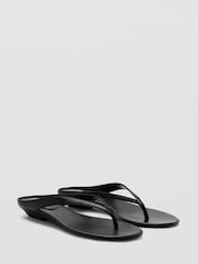 Mango Black Small Wedge Sandal - Image 3 of 5