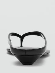 Mango Black Small Wedge Sandal - Image 4 of 5