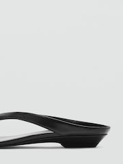 Mango Black Small Wedge Sandal - Image 5 of 5