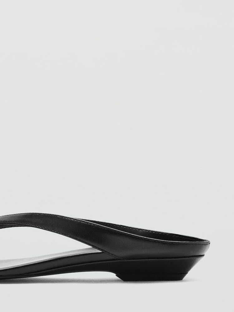 Mango Black Small Wedge Sandal - Image 5 of 5 Mango Black Small Wedge Sandal - Image 5 of 5
