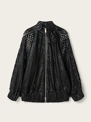 AllSaints Black Dual Bomber Jacket - Image 6 of 6