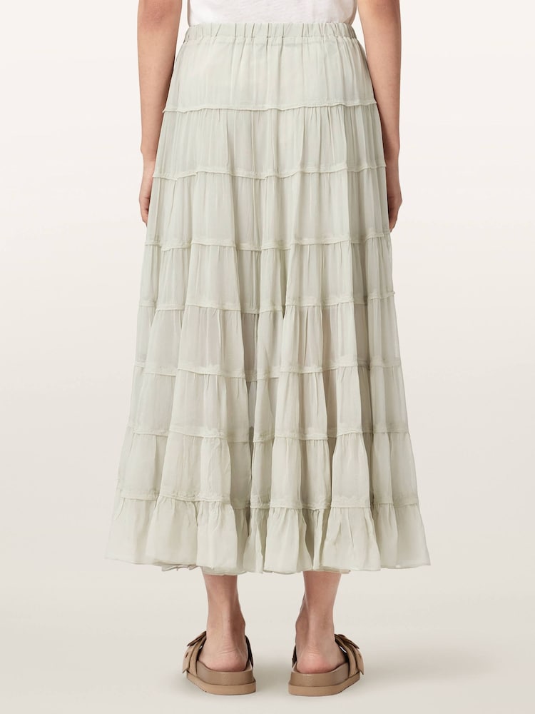 AllSaints Green Eva Skirt - Image 2 of 7