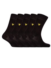Lyle & Scott Black Core Socks 5 Pack - Image 1 of 2