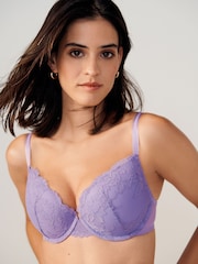 أبيض/أرجواني - حزمة من 2 حمالات صدر دانتيل - صورة 2 من 10