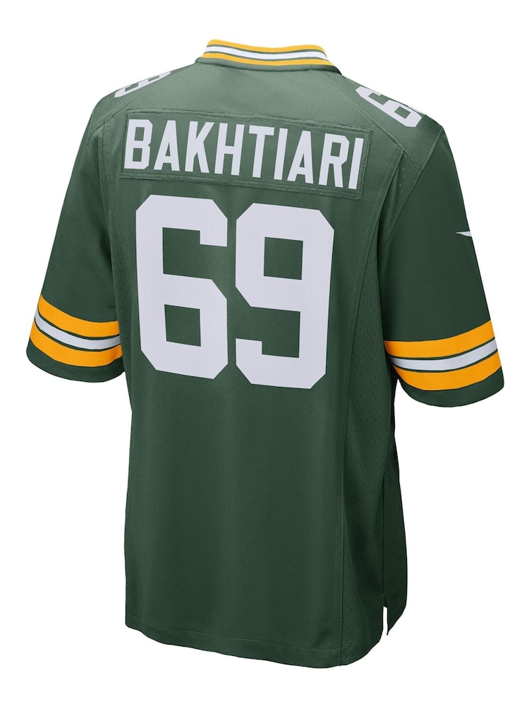Nike Green NFL Green Bay Packers Game Jersey - David Bakhtiari - Image 3 of 3 Nike Green NFL Green Bay Packers Game Jersey - David Bakhtiari - Image 3 of 3