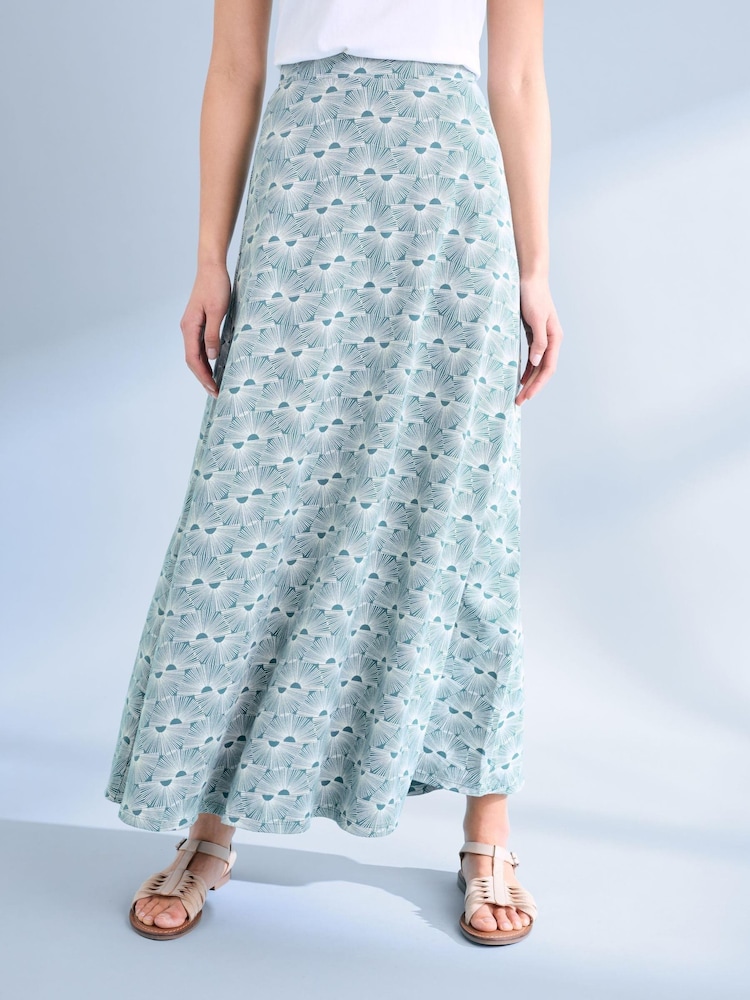 Seasalt Cornwall Teal Blue Rose Skirt - Image 1 of 7 Seasalt Cornwall Teal Blue Rose Skirt - Image 1 of 7