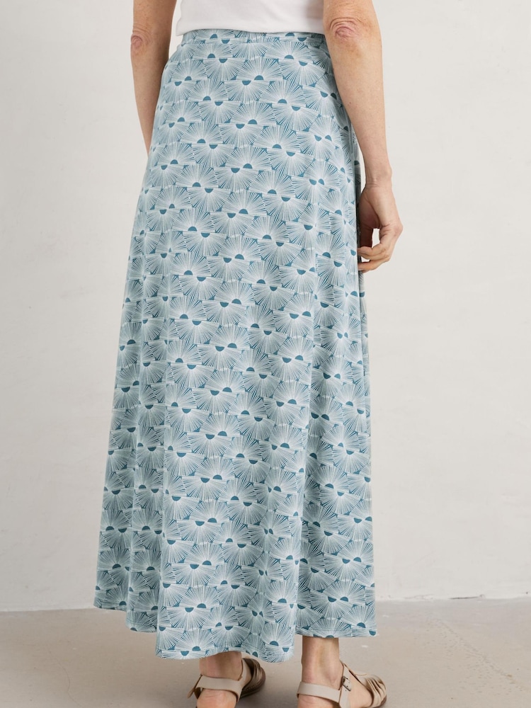 Seasalt Cornwall Teal Blue Rose Skirt - Image 2 of 7 Seasalt Cornwall Teal Blue Rose Skirt - Image 2 of 7