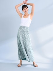 Seasalt Cornwall Teal Blue Rose Skirt - Image 5 of 7