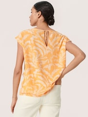 Soaked in Luxury Orange Zaya Short Sleeve Blouse - Image 2 of 5