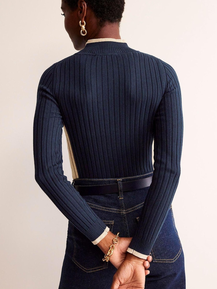 Boden Blue Isodora Ribbed Jumper - Image 2 of 6