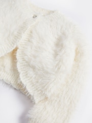 Ecru White Fluffy Shrug Cardigan (12mths-16yrs) - Image 6 of 6