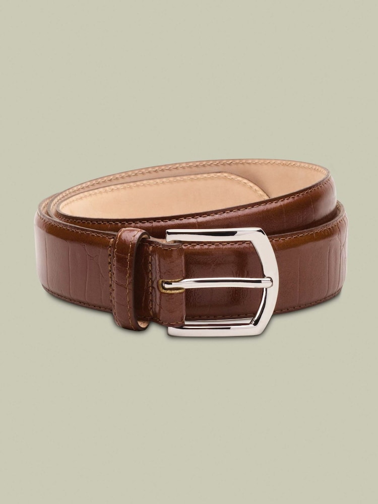 Charles Tyrwhitt Brown Leather made in England Formal Belt - Image 1 of 2