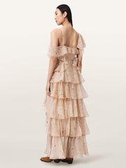 AllSaints Pink Sienna Dress - Image 6 of 8