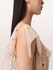 AllSaints Pink Sienna Dress - Image 7 of 8