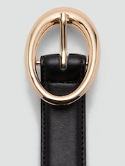 Mango Black Slim Pu Belt - Image 4 of 4