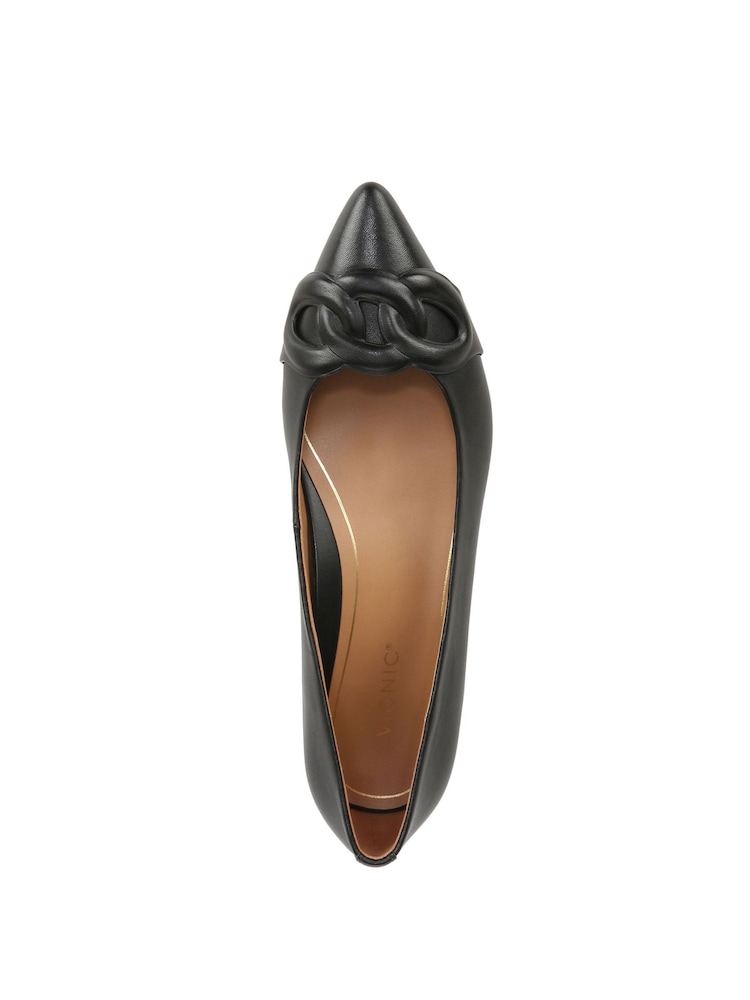 Vionic Arielle Leather Black Ballerinas - Image 6 of 7