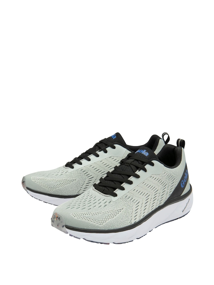 Gola Grey Gola Mens Grey Ultra Speed 2 Mesh Lace-Up Running Trainers - Image 2 of 4