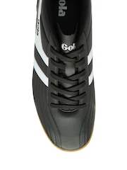 Gola Black Gola Mens Super Cobra TX Microfibre Lace-Up Football Black Trainers - Image 4 of 4