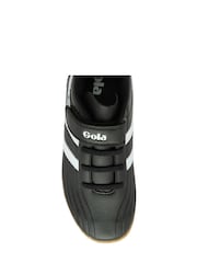 Gola Black Super Cobra TX QF Microfibre Strap Kids Football Trainers - Image 4 of 4
