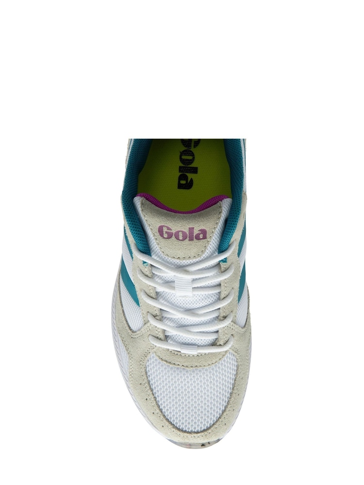 Gola White Navis Mesh Lace-Up Ladies Running Trainers - Image 4 of 4
