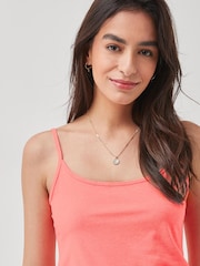 Fluro Coral Pink Thin Strap Vest - Image 3 of 4