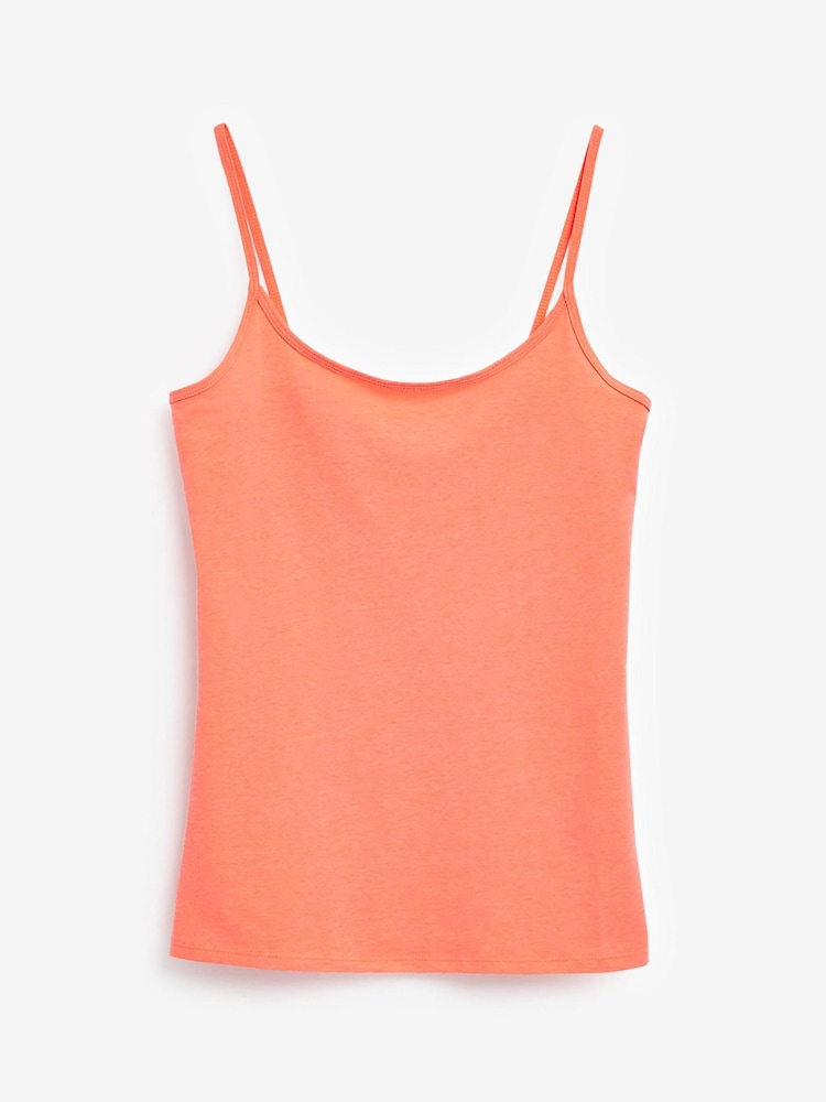 Fluro Coral Pink Thin Strap Vest - Image 4 of 4