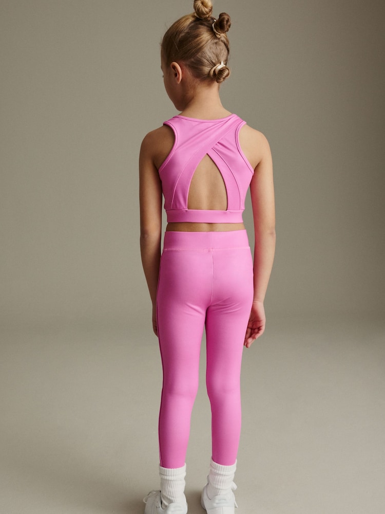 Bright Pink Sports Leggings (3-16yrs) - Image 3 of 7