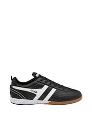 Gola Black Super Cobra TX Microfibre Lace-Up Juniors Football Trainers - Image 1 of 4