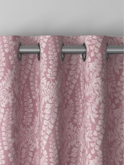 Pink Leaf Made to Measure 100% Cotton Curtains - Image 8 of 9