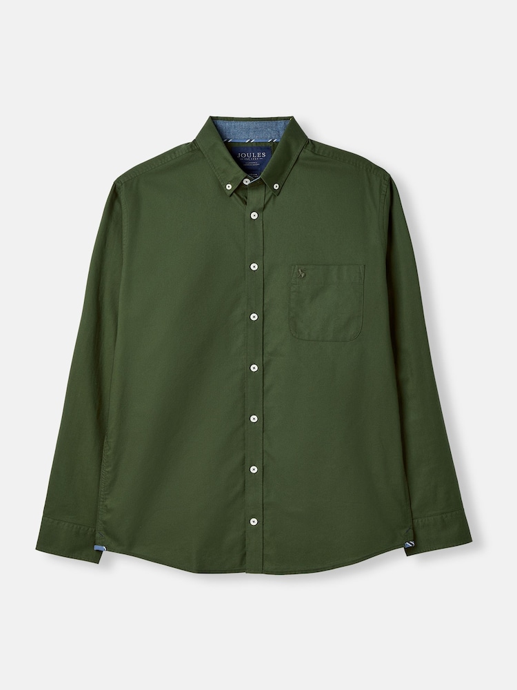 Joules Oxford Green Long Sleeve Oxford Shirt - Image 7 of 7