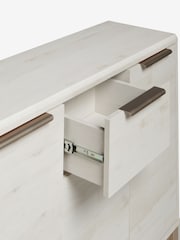 White Bronx Oak Effect Large Sideboard - Image 10 of 11