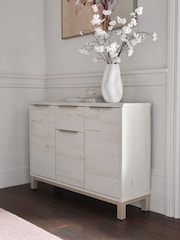 White Bronx Oak Effect Large Sideboard - Image 2 of 11