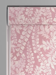 Pink Leaf Made to Measure 100% Cotton Roman Blinds - Image 3 of 6