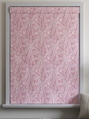 Pink Leaf Made to Measure 100% Cotton Roman Blinds - Image 5 of 6