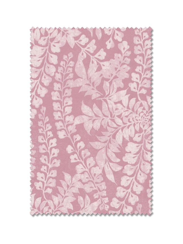 Pink Leaf Made to Measure 100% Cotton Roman Blinds - Image 6 of 6