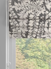 Grey Leaf Made to Measure 100% Cotton Roman Blinds - Image 2 of 6