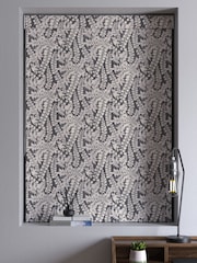 Grey Leaf Made to Measure 100% Cotton Roman Blinds - Image 5 of 6