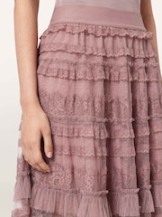 AllSaints Purple Arlea Tulle Skirt - Image 2 of 8