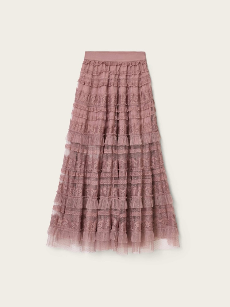 AllSaints Purple Arlea Tulle Skirt - Image 8 of 8